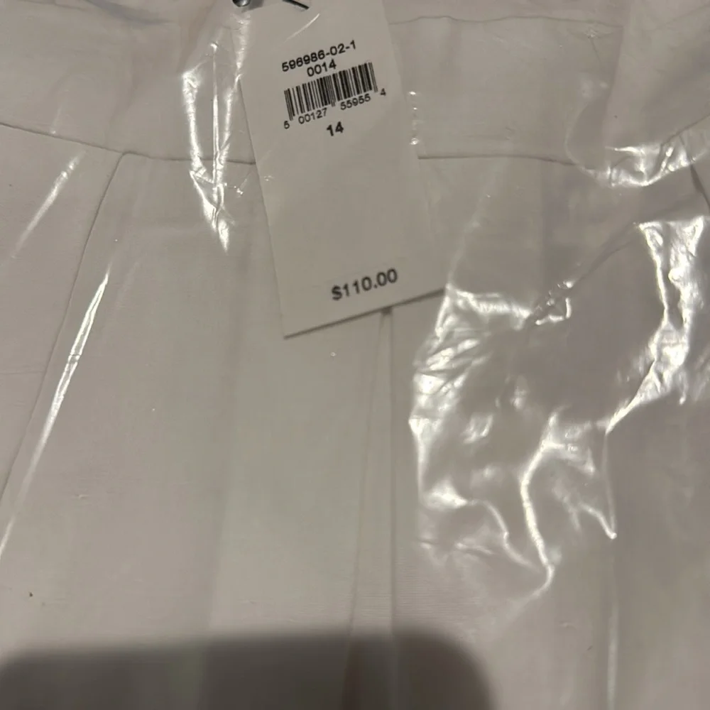 NWT! Banana Republic White Poplin Midi Skirt - Multiple 🪨